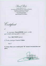 1885, Freimarke der Franz. Kolonien, 30 C., braun, mit Aufdruck "5 c ...