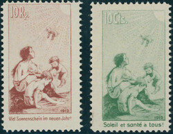 1912, Pro Juventute-Vorläufer, 3 W. kpl., III sauber ungebraucht mit ...