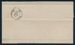 1859, 1 Kr., orangebraun, unten genau an die Randlinie, sonst ...