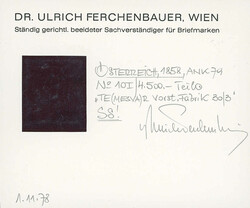 1858, Franz Joseph, 2 Kr., gelb, Type I, sauber gestempeltes ...