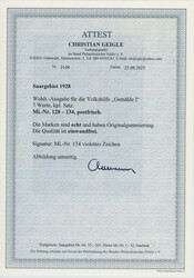 1928, Volkshilfe Gemälde I, 7 W. kpl. inkl. 10 Fr. Madonna, tadellos ...