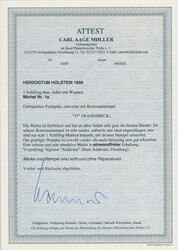 1850, 1 Sch., lebhaftpreußischblau, allseits voll- bis breitrandig ...