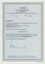 1897, Freimarke mit rotem Aufdruck der Ziffer "3" und Aufdruck "prir" ...