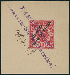 185: Colonies allemandes en Afrique de l’ouest du Sud - Cancellations and seals