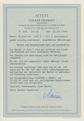 1923, Angliederung des Memellandes, Aufdruck Type I, 4 W. kpl., sehr ...