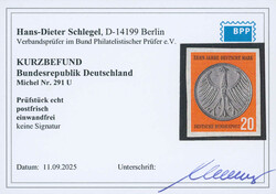 1958, 10 Jahre Deutsche Mark, 20 Pfg., breitrandig ungezähnt, ...