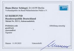 1968, Handwerk, 30 Pfg., mehrfarbig, breitrandig ungezähnt, tadellos ...