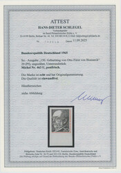 1965, 150. Geburtstag von Fürst Otto von Bismarck, 20 Pfg., ...