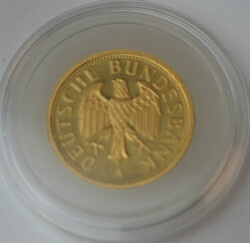 Goldene Abschiedsmark, 1 DM Gold, 2001 A (Berlin), unberührt in ...