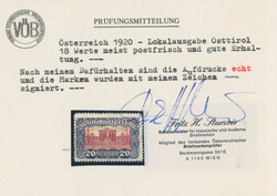1920, Osttirol, 18 W. kpl. ohne die 50 H. in der b-Farbe, mit ...