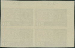 1965, 125 Jahre Briefmarken, 20 Pfg., Viererblock aus der linken, ...