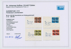 1956, Sport III, 4 W. kpl., je im Viererblock, je auf adressiertem ...