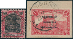 1920, Germania und Deutsches Reich mit Aufdruck, 5 W. ohne 50 Pfg. ...