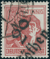 2o KÖTHEN 1, Arge 2o/3b, auf Arbeiter 60 Pfg., (hell)braunkarmin, ...