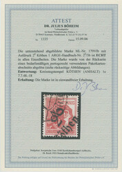 2o KÖTHEN 1, Arge 2o/3b, auf Arbeiter 60 Pfg., (hell)braunkarmin, ...