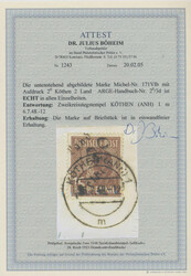 2o KÖTHEN 2 LAND, Arge 2o/3d, auf Arbeiter 15 Pfg., siena, auf ...