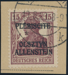 1920, Germania, 15 Pfg., (dunkel)braunrot, sogen. Siegesmarke mit ...