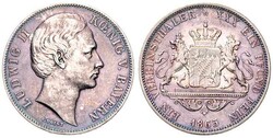 Ludwig II., 1864-1886, Vereinstaler, 1865, AKS 173, Jaeger 101, ...