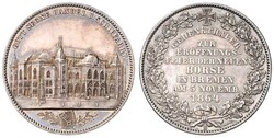 Freie Hansestadt, Gedenktaler (Medaille), 1864 B, zur ...