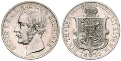 Georg V., 1851-1866, Ausbeutetaler, 1855 B, Bergsegen des Harzes, AKS ...