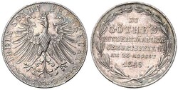 Freie Stadt, Gedenkdoppelgulden, 1849, Goethes 100jährige ...