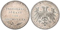 Freie Stadt, Gedenkdoppelgulden, 1848, Erzherzog Johann von ...