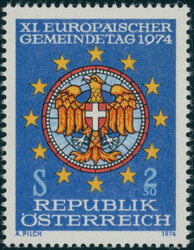 1974, XI. Europäischer Gemeindetag, 2,50 Sch., nicht verausgabt, ...