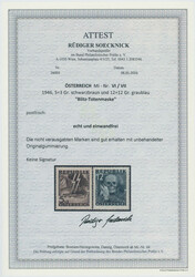 1946, Blitz und Maske, beide unverausgabte Werte aus der Serie ...