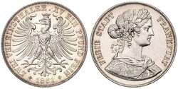 FREIE STADT, Doppeltaler, 1861, AKS 4, Jaeger 43, sehr ...