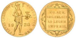 Wilhelmina, 1890-1948, Ritterdukat, Gold, 1928, Schlumberger 200, ...