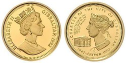 1992, Gold-Gedenkmünze zu 1/5 Crown, 150 Jahre Anglikanische ...