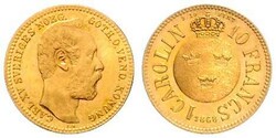 Karl XV., 1859-1872, 10 Francs/1 Carolin, Gold, 1868, Schlumberger ...