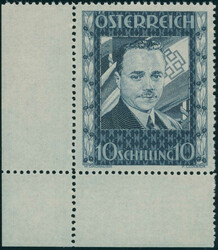 1936, Dr. Dollfuß, 10 Sch., schwärzlichviolettultramarin, tadellos ...