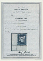 1936, Dr. Dollfuß, 10 Sch., schwärzlichviolettultramarin, tadellos ...