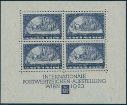 1933, Wipa, Blockausgabe, tadellos postfrischer Kabinettblock mit den ...