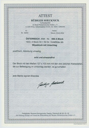 1933, Wipa, Blockausgabe, tadellos postfrischer Kabinettblock mit den ...