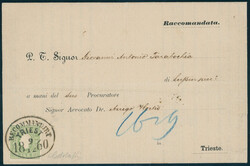 1858/1859, Franz Joseph, 3 Kr., grün, vorderseitig auf ...