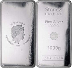 2022, Silberbarren-Münze zu 30 Dollars, die Münze besteht aus ...