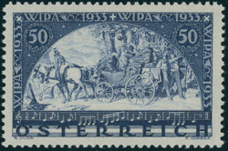 1933, WIPA, 50+50 Gr., schwärzlichviolettultramarin, gewöhnliches ...