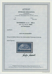 1933, WIPA, 50+50 Gr., schwärzlichviolettultramarin, Faserpapier, ...