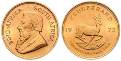 1973, Goldanlegermünze Krügerrand, Gold-Feingehalt 31,10 Gramm, ...