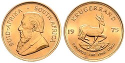 1975, Goldanlegermünze Krügerrand, Gold-Feingehalt 31,10 Gramm, ...