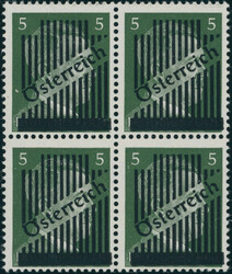 1945, 3. Wiener Aushilfsausgabe, 5 Pfg., (dunkel)moosgrün, ...