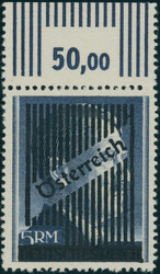 1945, 3. Wiener Aushilfsausgabe, unverausgabte Markwerte, 4 W. kpl., ...