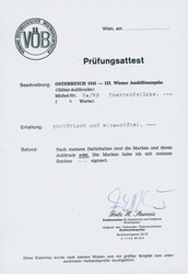 1945, 3. Wiener Aushilfsausgabe, unverausgabte Markwerte, 4 W. kpl., ...