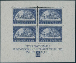 1933, Wipa, Blockausgabe, tadelloser Kabinettblock mit den drei ...