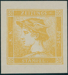 1851/1884, Gelber Merkur, amtlicher Neudruck von 1884 als Bogenprobe ...