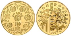 2002, Gold-Gedenkmünze zu 50 Euro, Europäische Währungsunion, die ...