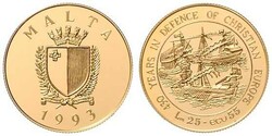 1993, Gold-Gedenkmünze zu 25 Liri/55 Ecu, 430. Jahrestag der ...
