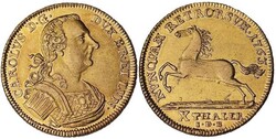 Karl I., 1735-1780, 10 Taler, Gold, 1763, Friedberg 713, Welter 2692, ...